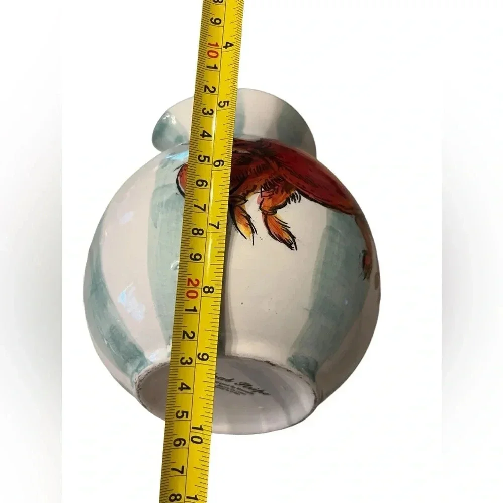 Maxcera CRAB STRIPE Pitcher Ocean Beach Nautical
